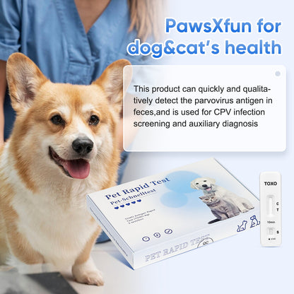 PawsXfun Toxoplasmosis Test Kit For Dogs & Cats: 5-Piece TOXO Home Detection In Feces With 5 Minute - Accurate & Non-Invasive For All Breeds & Ages